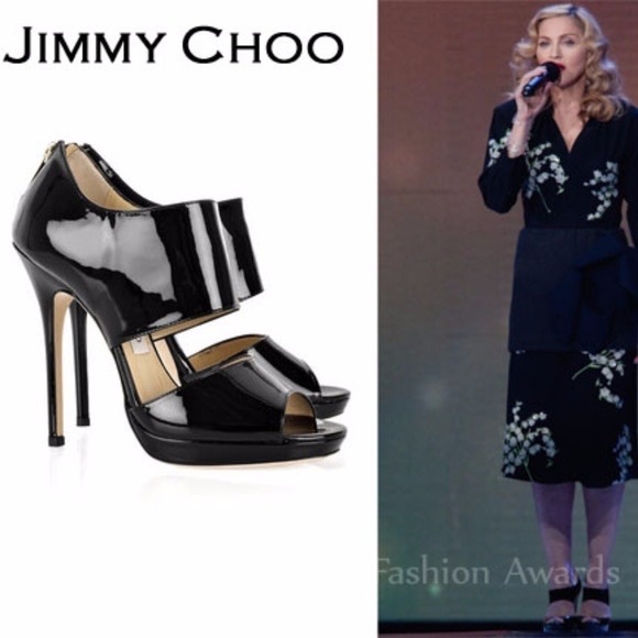 Jimmy Choo Private black patent leather sandal